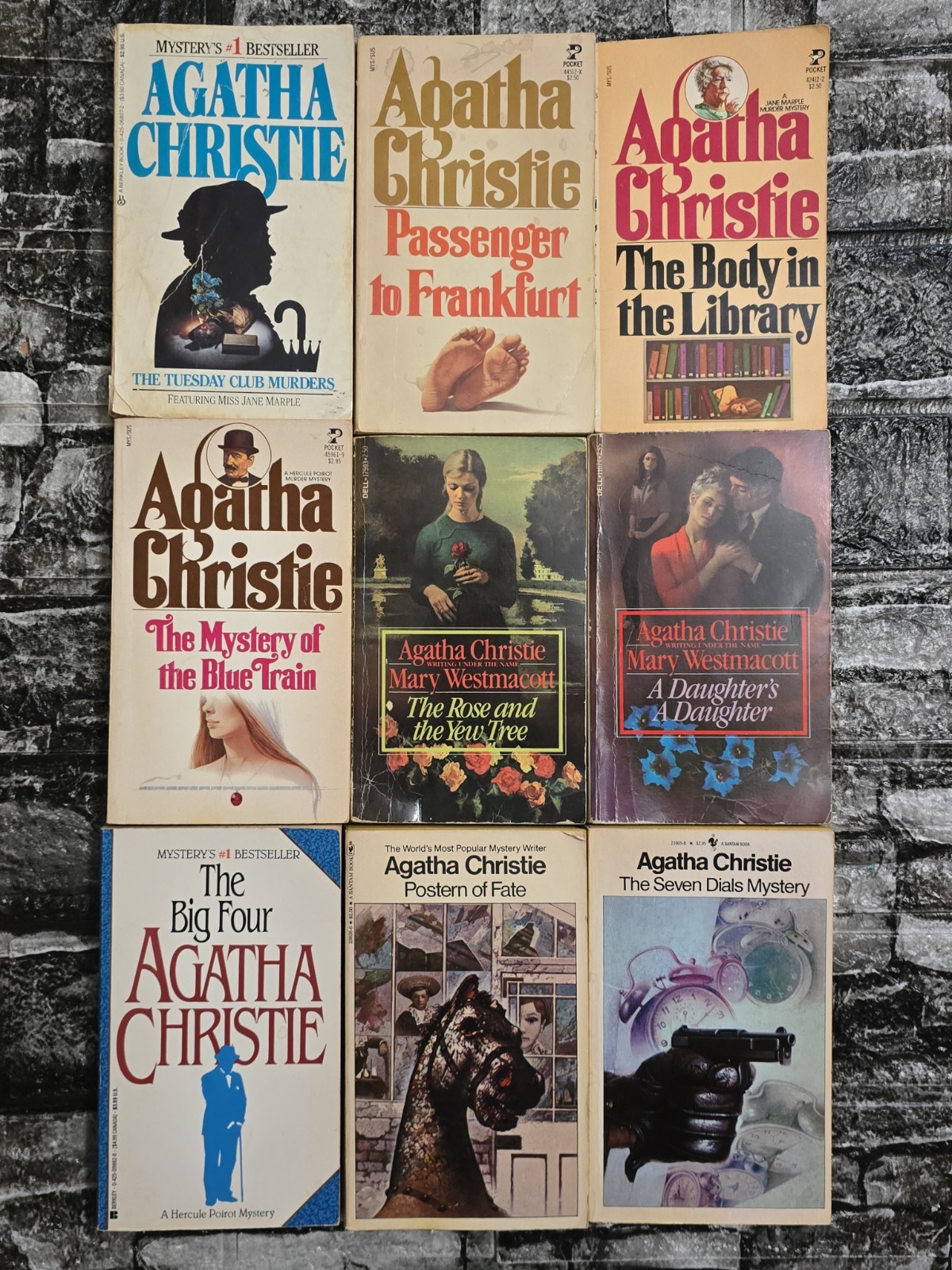 30 Vtg Agatha Christie Mystery Paperback Book Lot Hercule Poirot Berkley Bantam