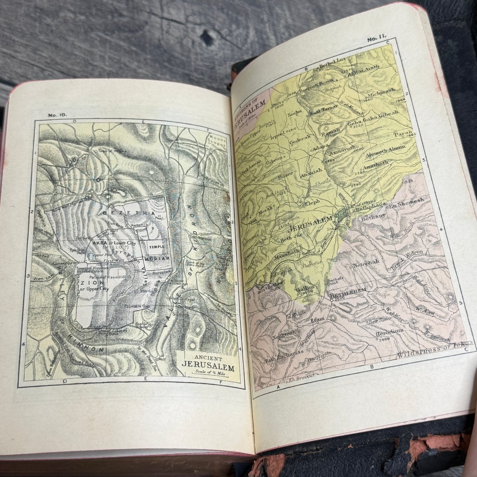 Holy Bible KJV With Helps Pronouncing Nelson 1930’s Black Face Type Color Maps