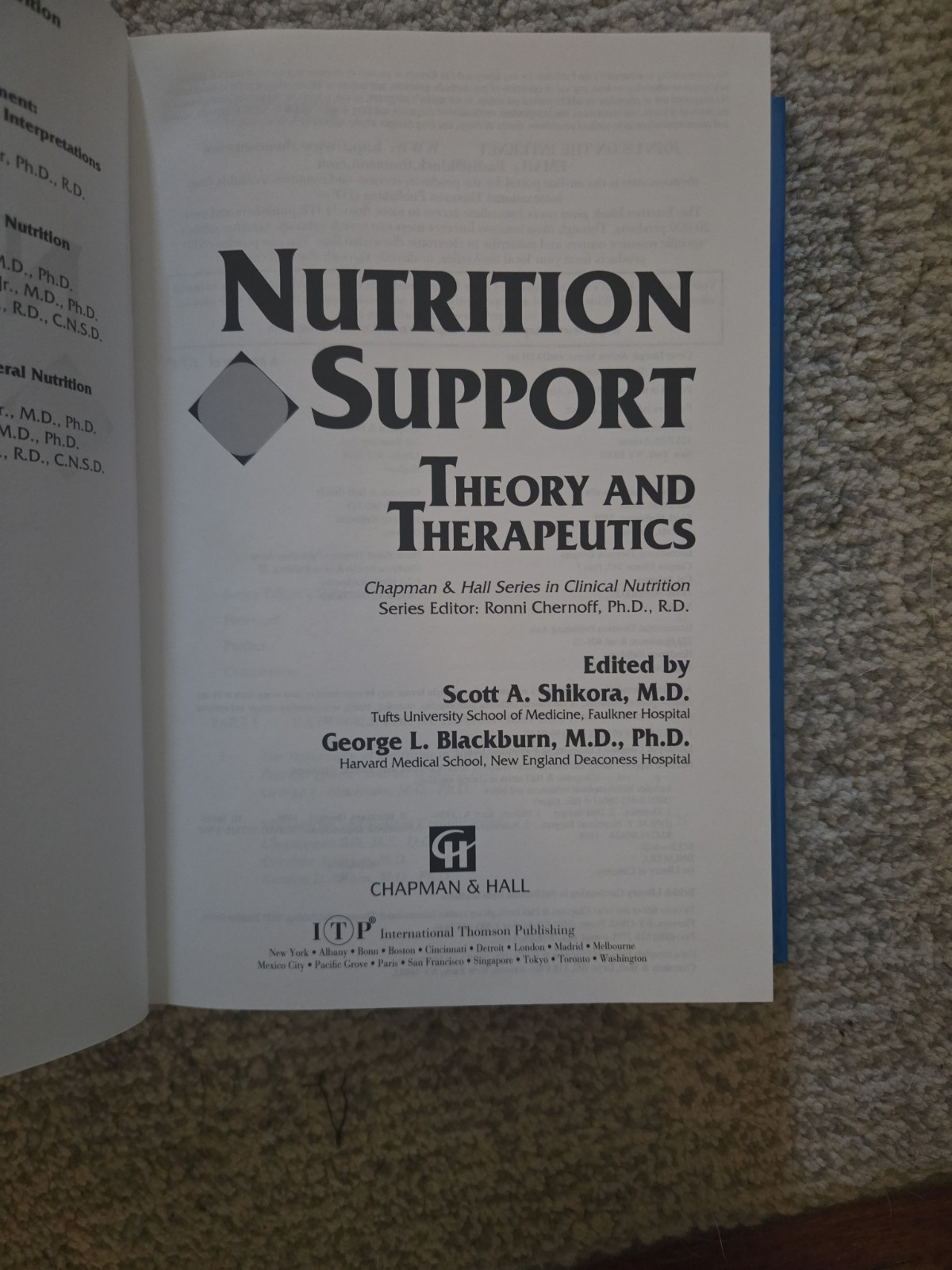 Nutrition Support : Theory and Therapeutics, Hardcover by Shikora, Scott; Bla…