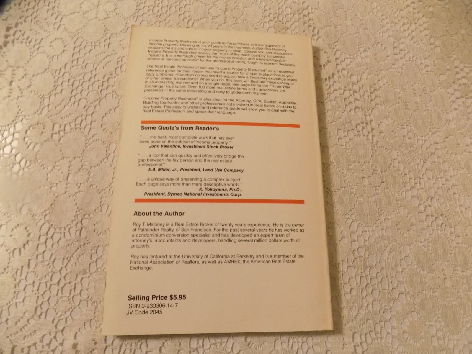 Income Property Illustrated, Roy Maloney, 1980, 124 Pages, Delphi Book, VG
