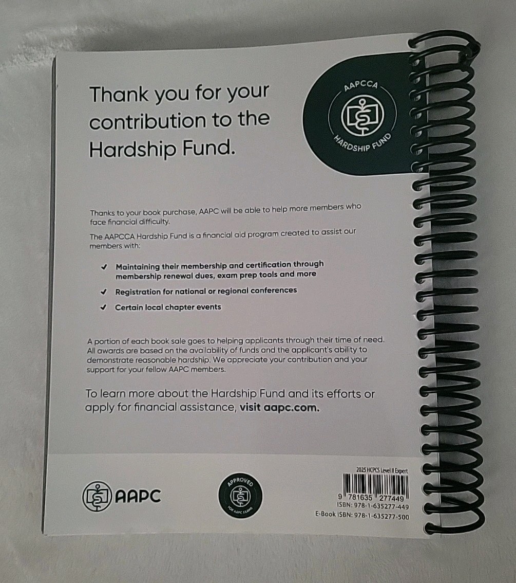 HCPCS Level II Expert 2025 – Spiral-bound, by AAPC – NEW