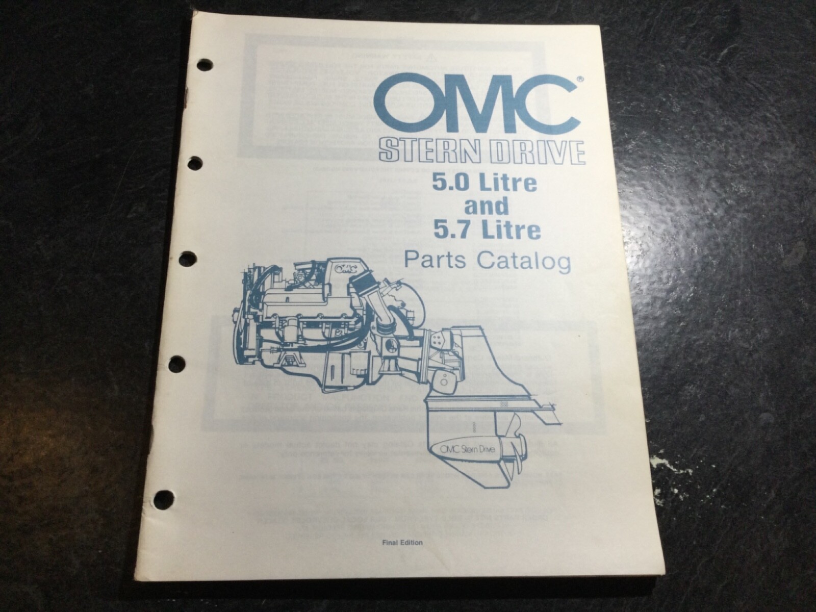 1982 OMC 5.0L & 5.7L V8 Stern Drive Parts Catalog GM 305 & 350 C.I 2V & 4V