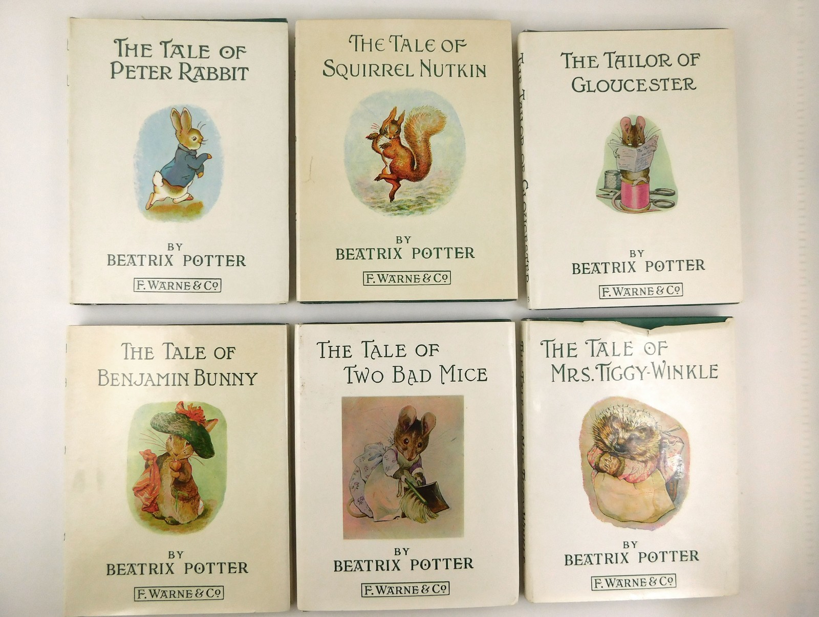 Peter Rabbit Library Editions, Beatrix Potter, Books 1 – 6 Hardcover Warne 1976
