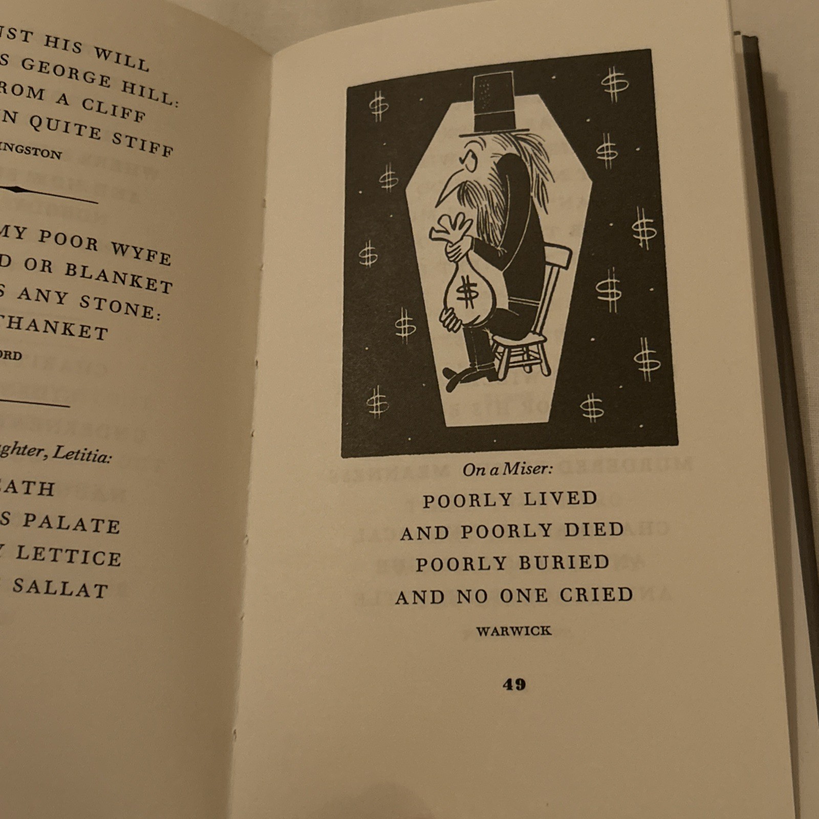 NEW Comic Epitaphs From The Very Best Old Graveyards HCDJ Vintage Halloween 1957