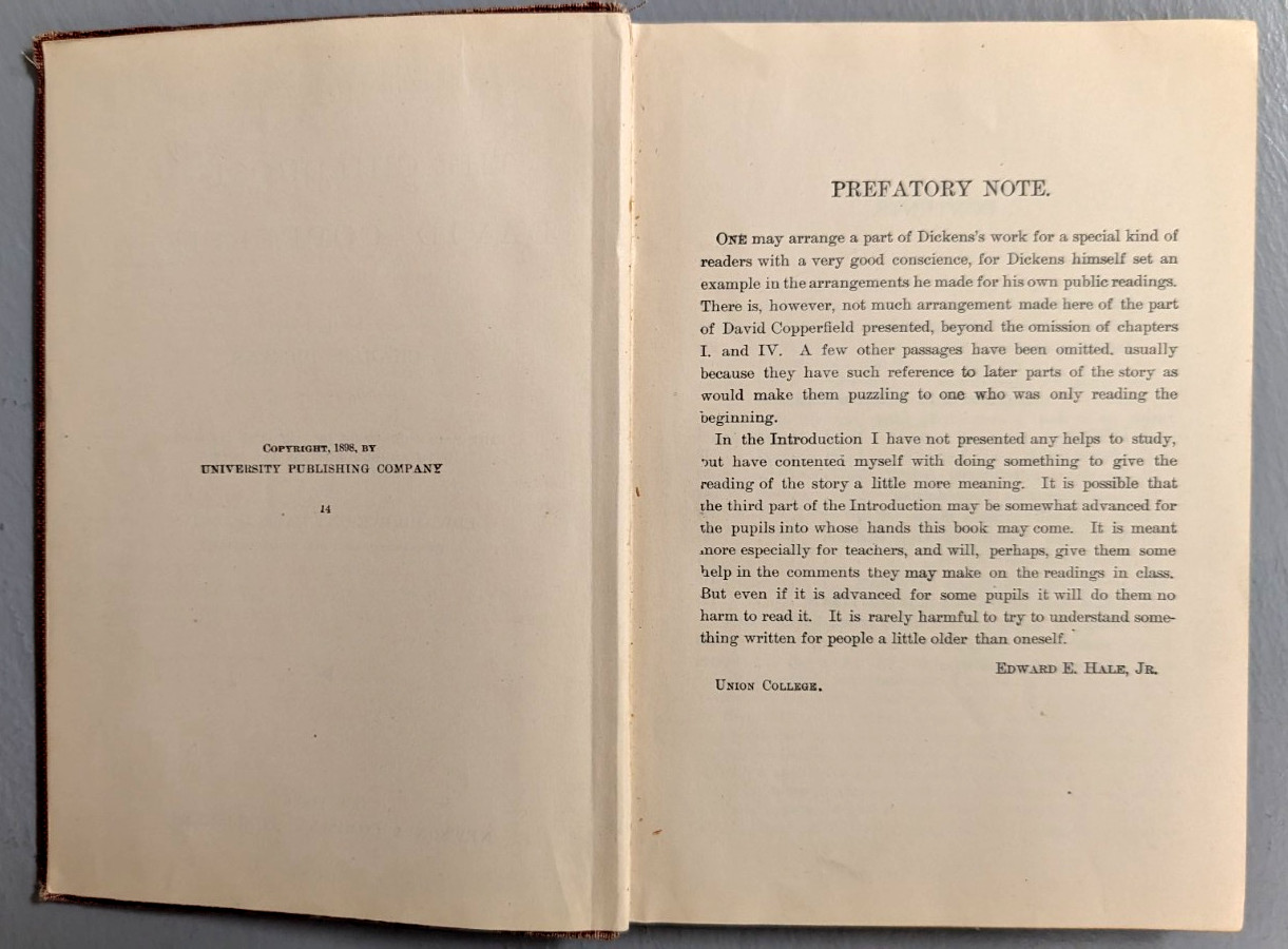 David Copperfield & David Copperfield’s Childhood Charles Dickens 1872-1898