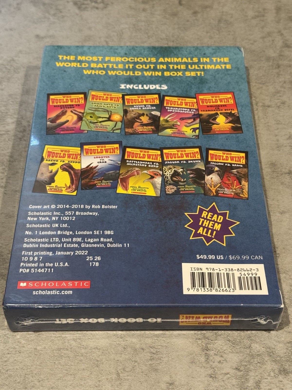 Who Would Win? 10 Book Box Set Jerry Pallotta Scholastic Ages 6-9 NEW