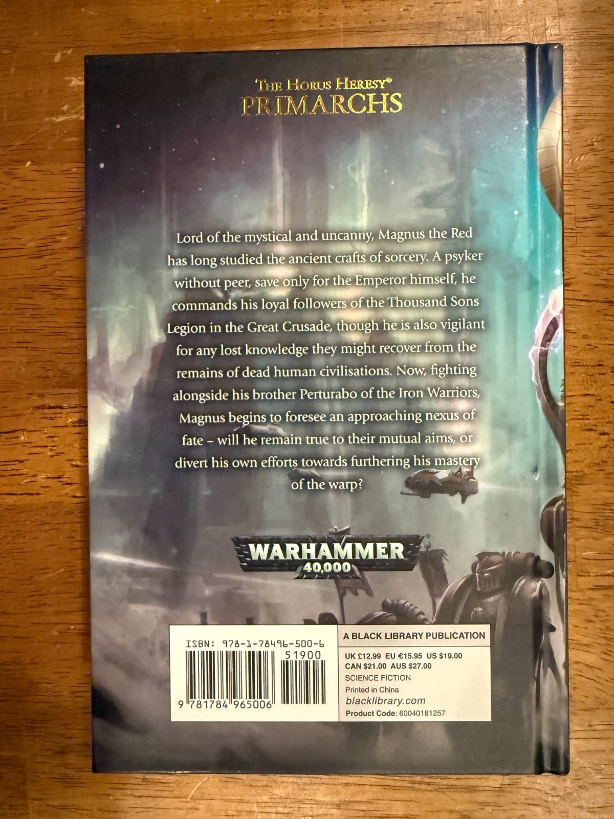 The Horus Heresy Primarchs Book 3 Magnus the Red – Master of Prospero -1st Print