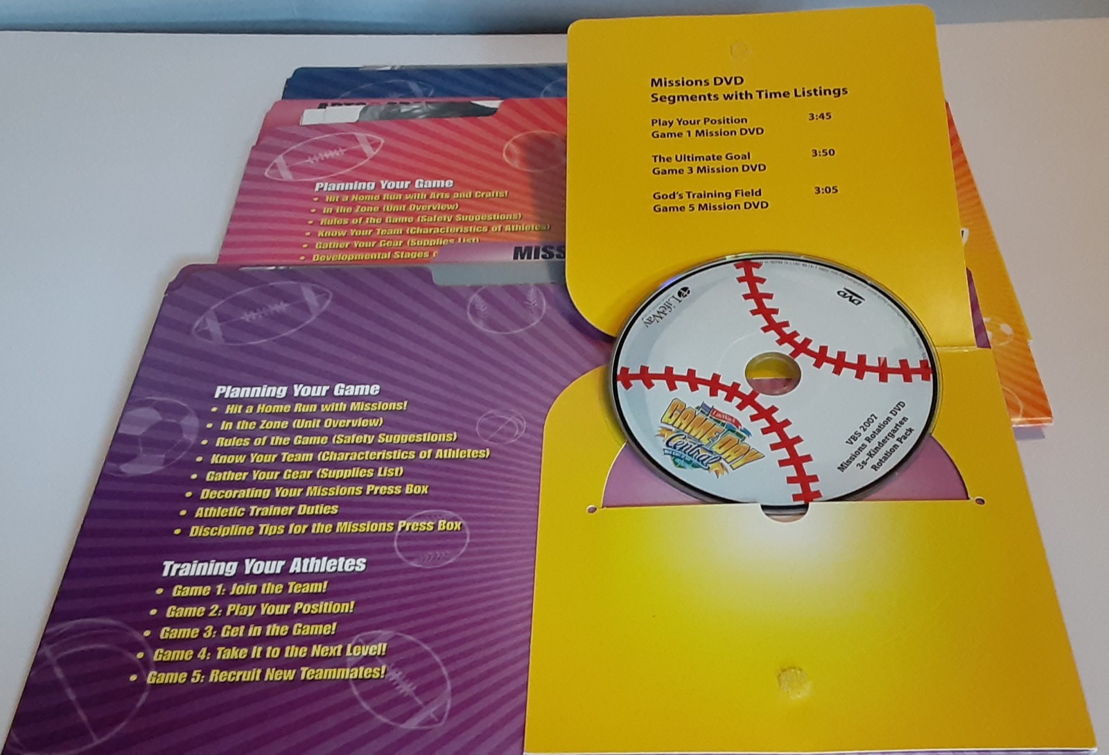 Lifeway’s Game Day Central 2007 VBS 3s Kindergarten Rotation Pack DVD/CD/CD-Rom