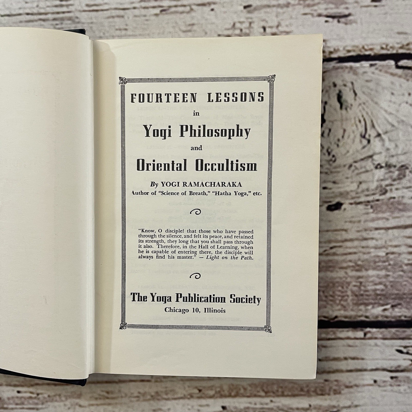 Fourteen Lessons In Yogi Philosophy And Oriental Occultism By Yogi Ramacharaka