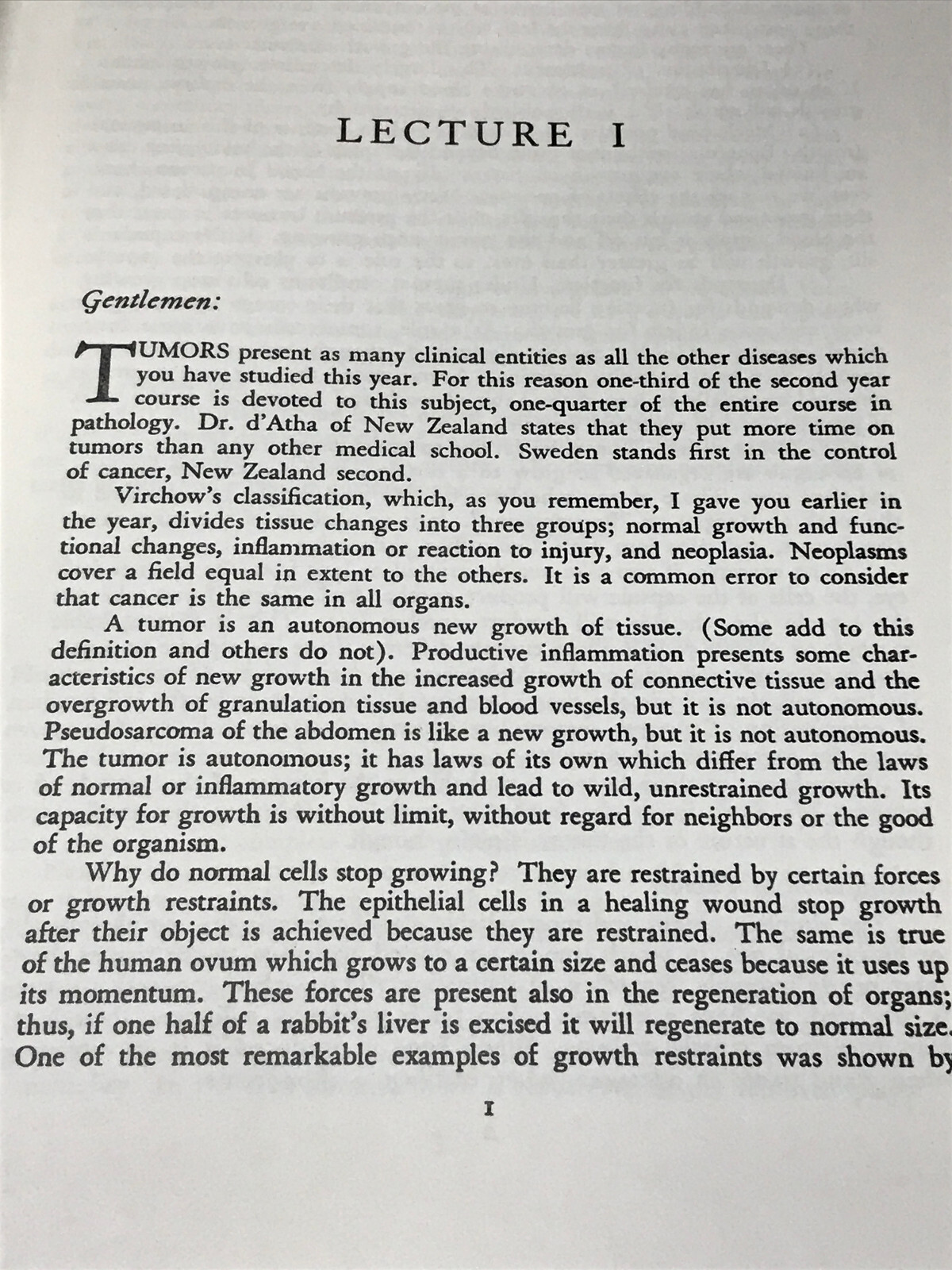 Lectures On Tumor Pathology By James Ewing M.D. Cornell University in 1934, Rare