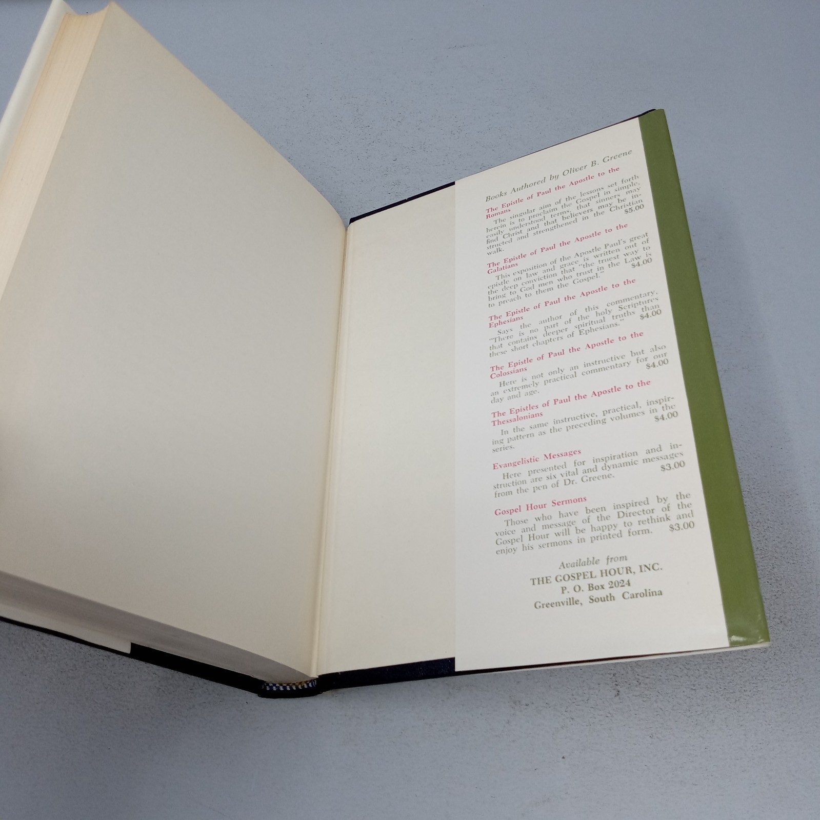 The Epistles of Paul the Apostle to the Thessalonians 1964 HC Oliver B. Greene