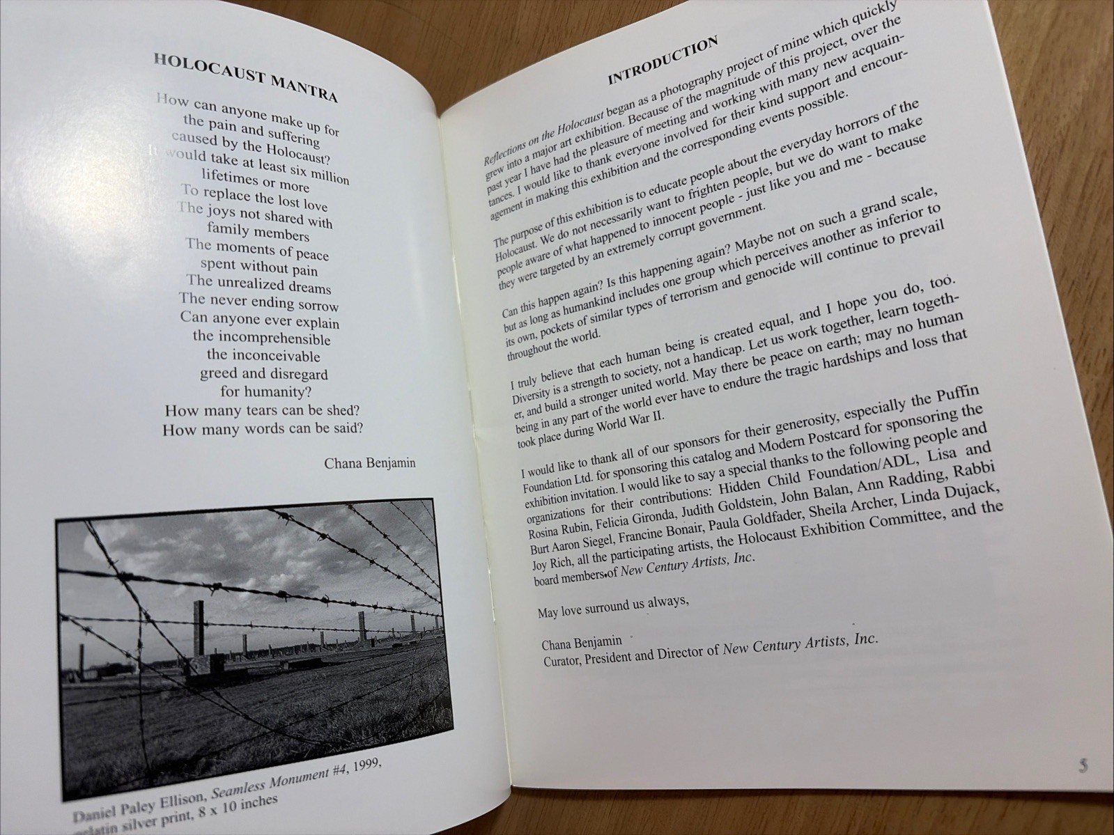 Reflections on the Holocaust 2001 Art Catalog Poetry Essays Survivors VG