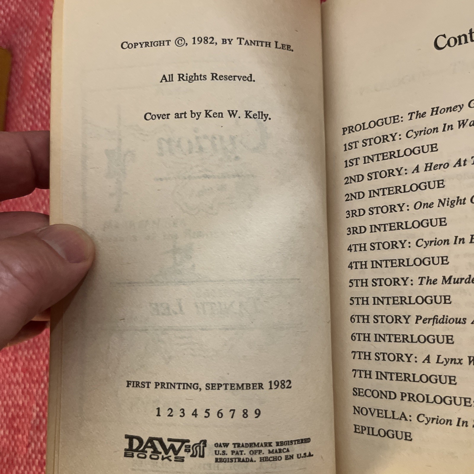 Cyrion by Tanith Lee (1982, First Printing)