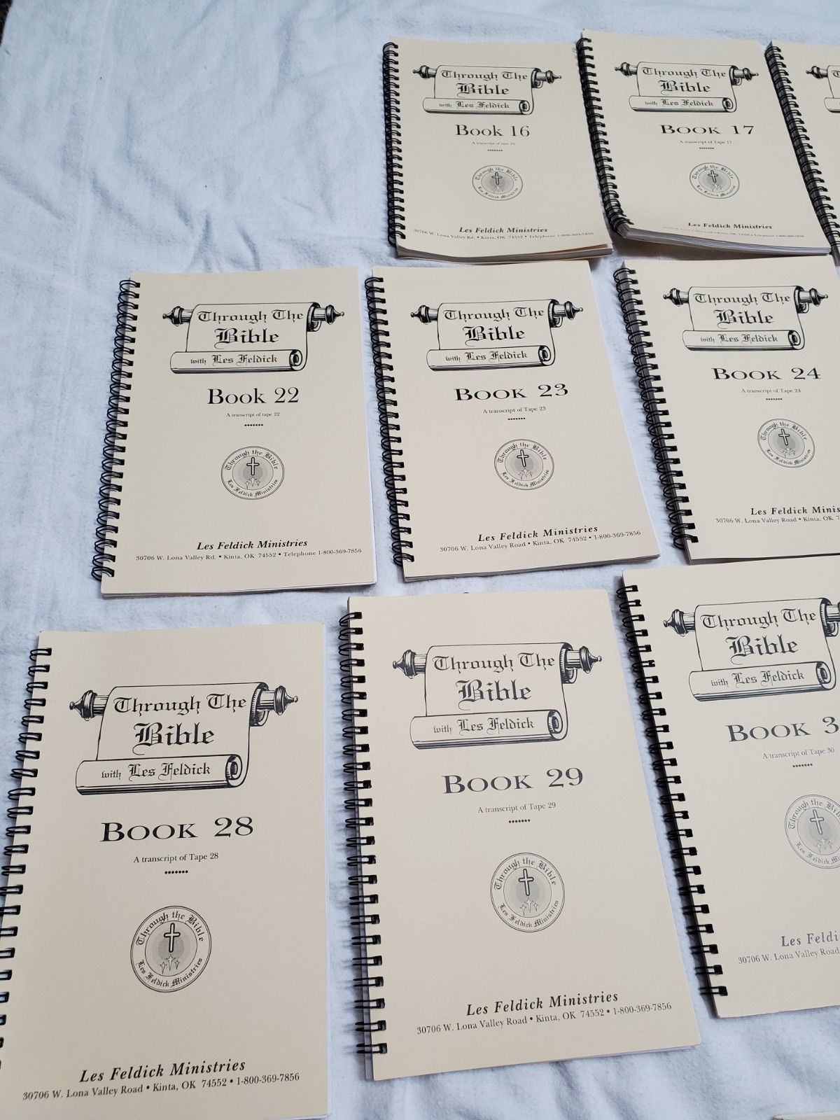 Through The BIBLE Les Feldick Mixed Book Lot Of 37 Study Set Spiral Bound
