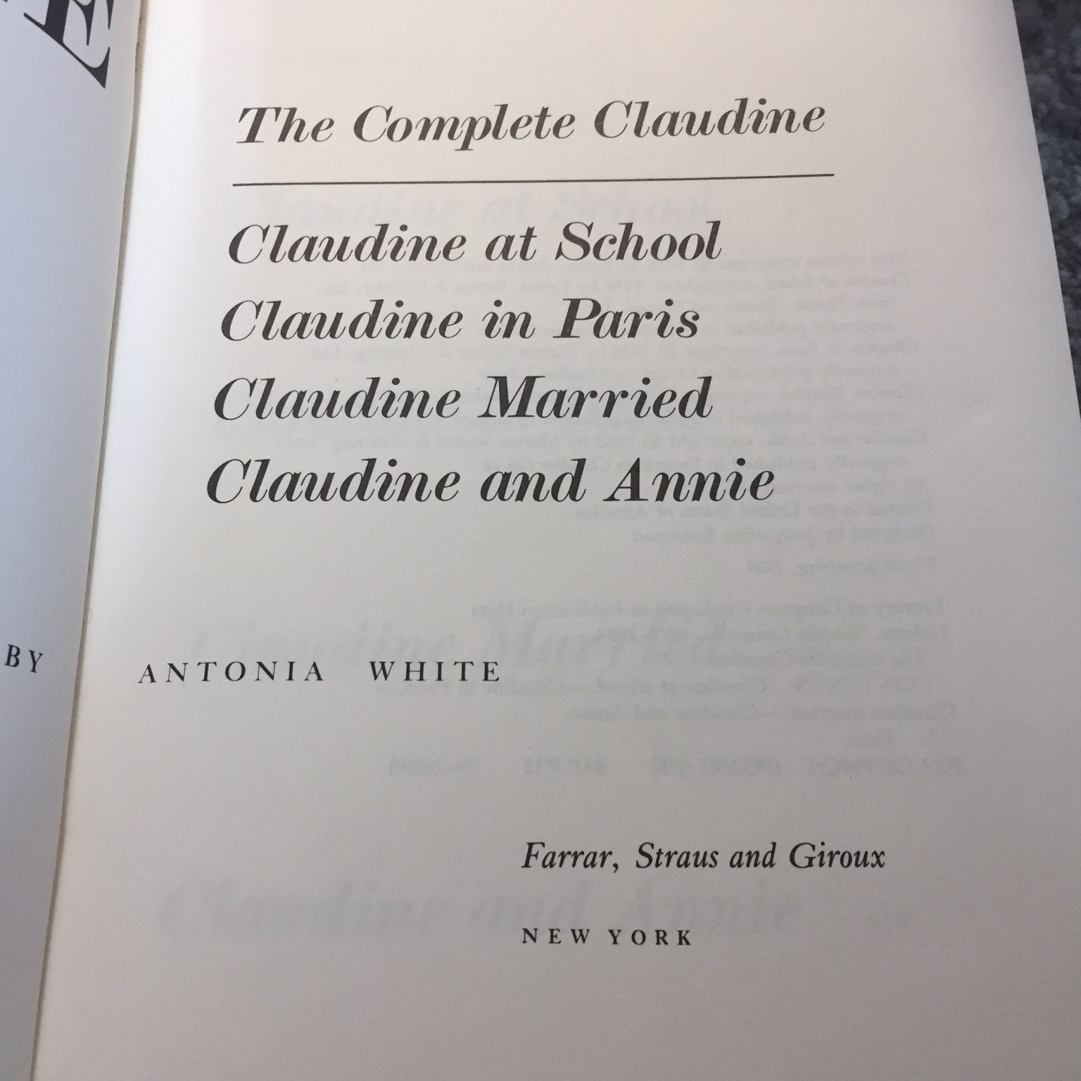 The Complete Claudine Colette 1976 Coming of Age Paperback Book Farrar Straus