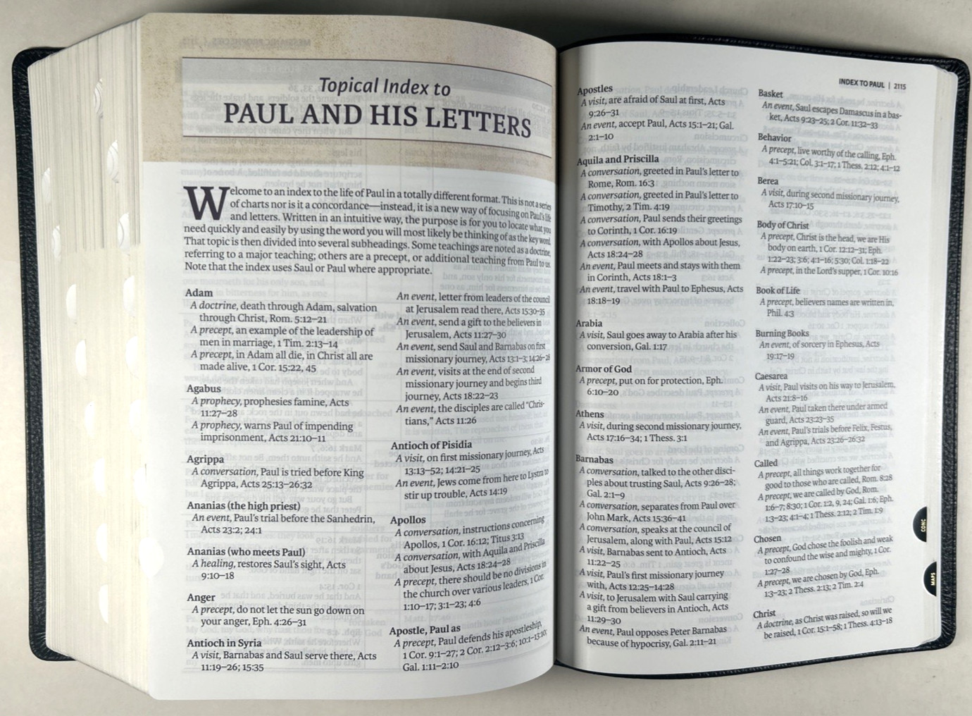 KJV Study Bible Black Genuine Leather Full Color Edition Indexed King James VG