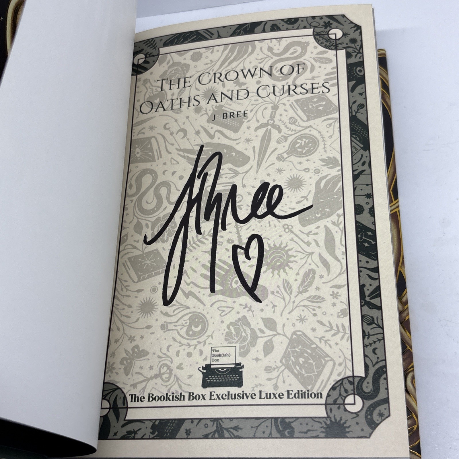 The Crown of Oaths And Curses by J Bree – Bookish – SIGNED Hardcover