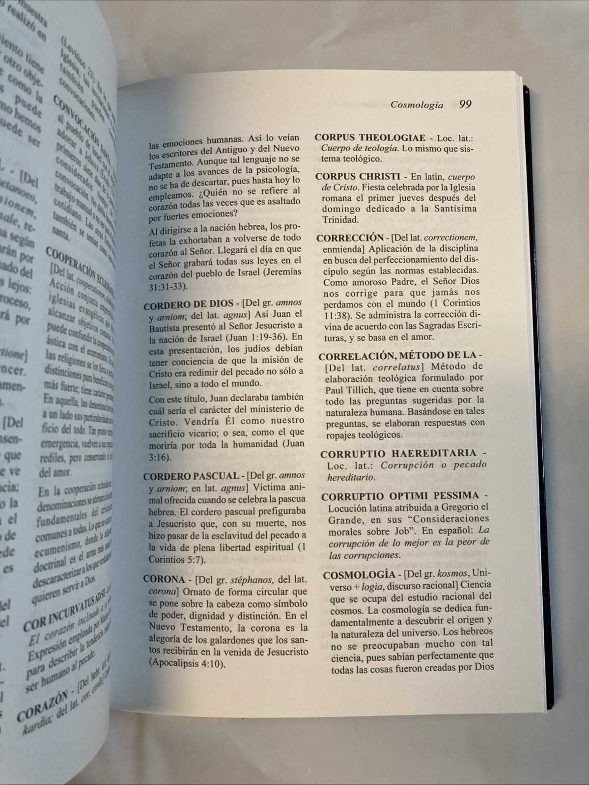 Diccionario Teologico (Spanish Edition) LIKE NEW