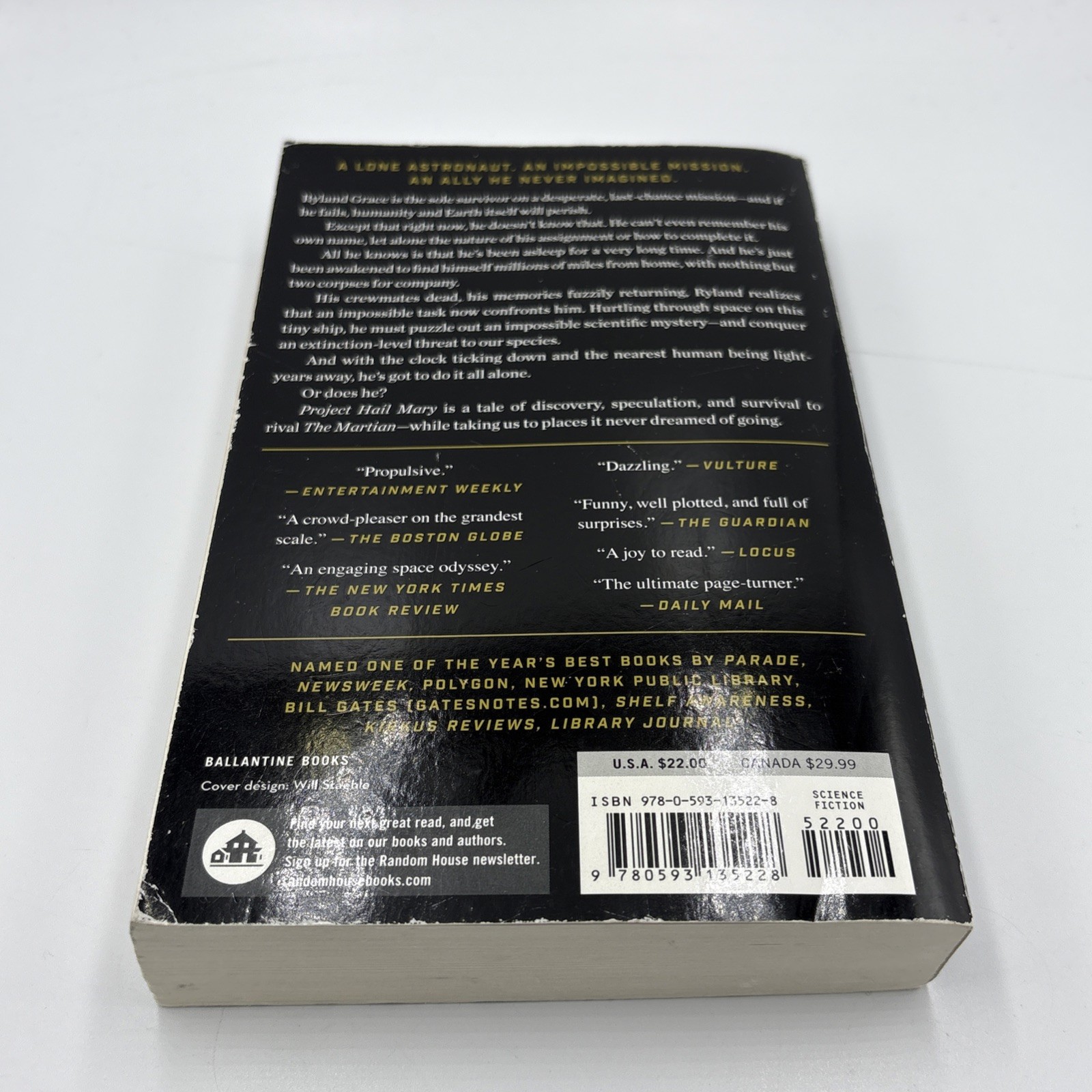 Project Hail Mary : A Novel by Andy Weir (2022, Trade Paperback)
