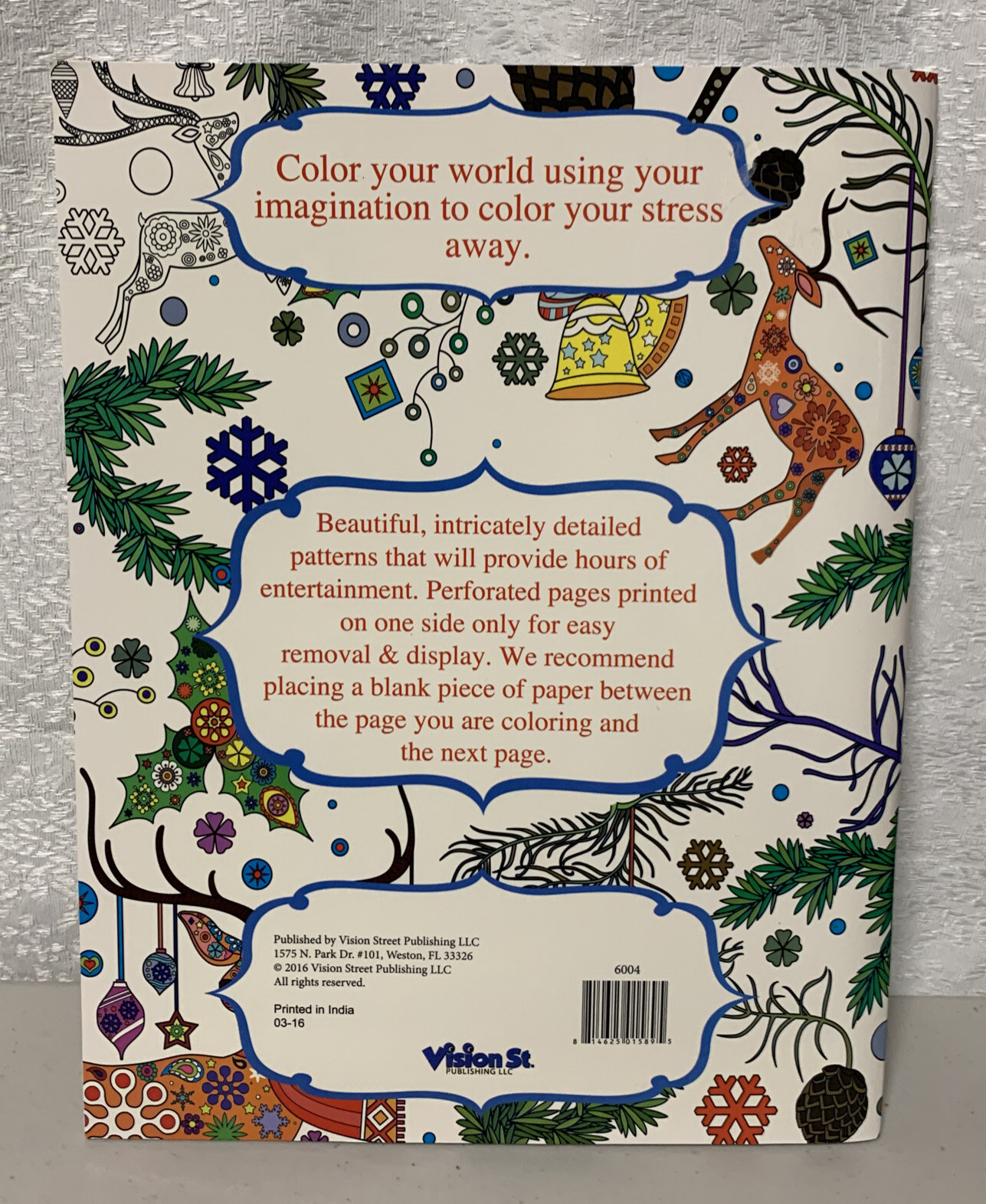 Grown Up Coloring Christmas Book Vision St 24 Pages Craft For Christmas