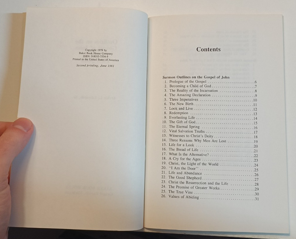 Sermon Outline Series lot of 5 (Baker Book House, 1980-1983) PB