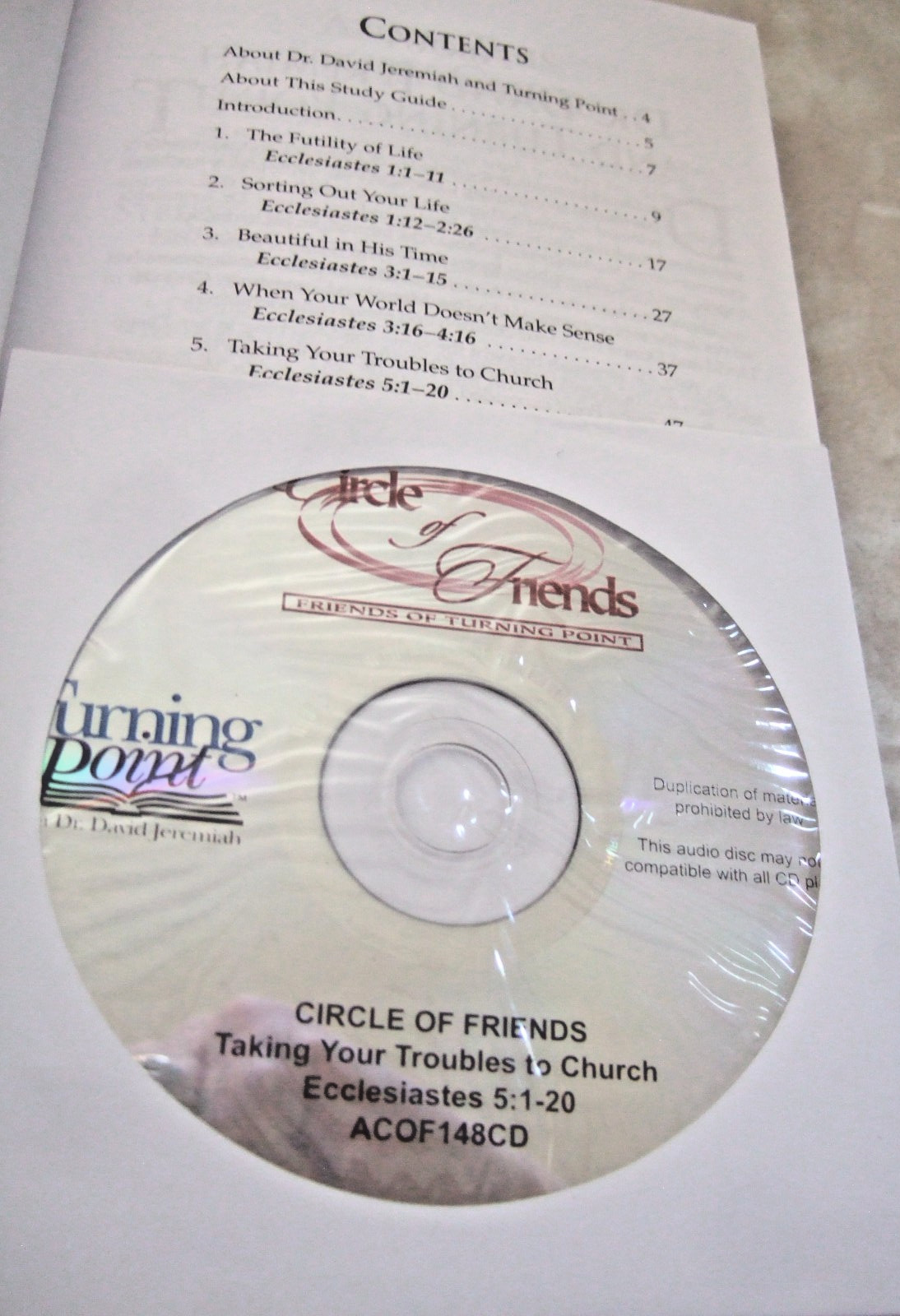 DR. DAVID JEREMIAH PB BOOK & STUDY GUIDE + CD 31 DAYS TO HAPPINESS 2004