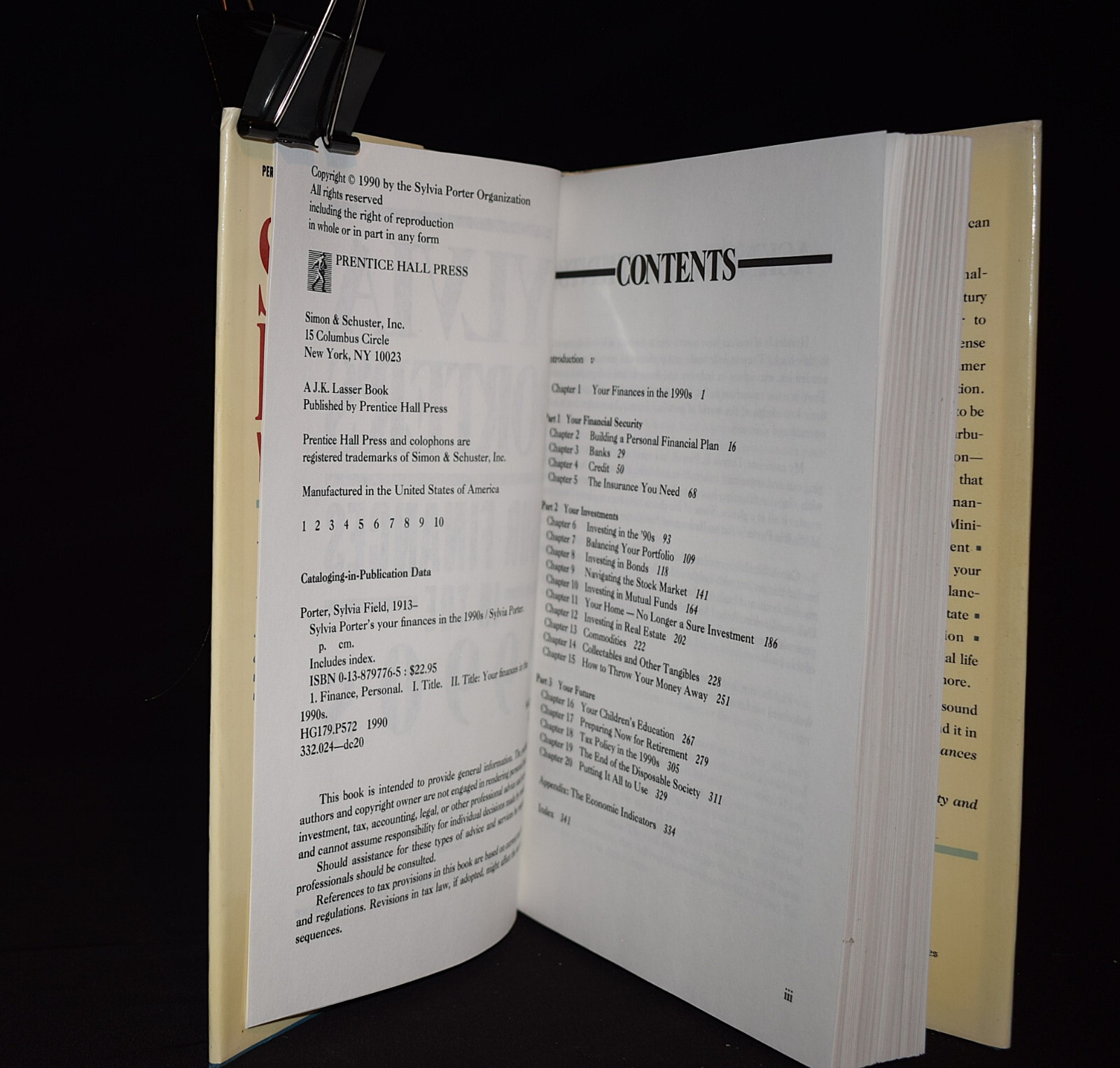 Sylvia Porter’s Your Finances … by Sylvia Porter~ Pages 342~HC~w/Dust Jacket