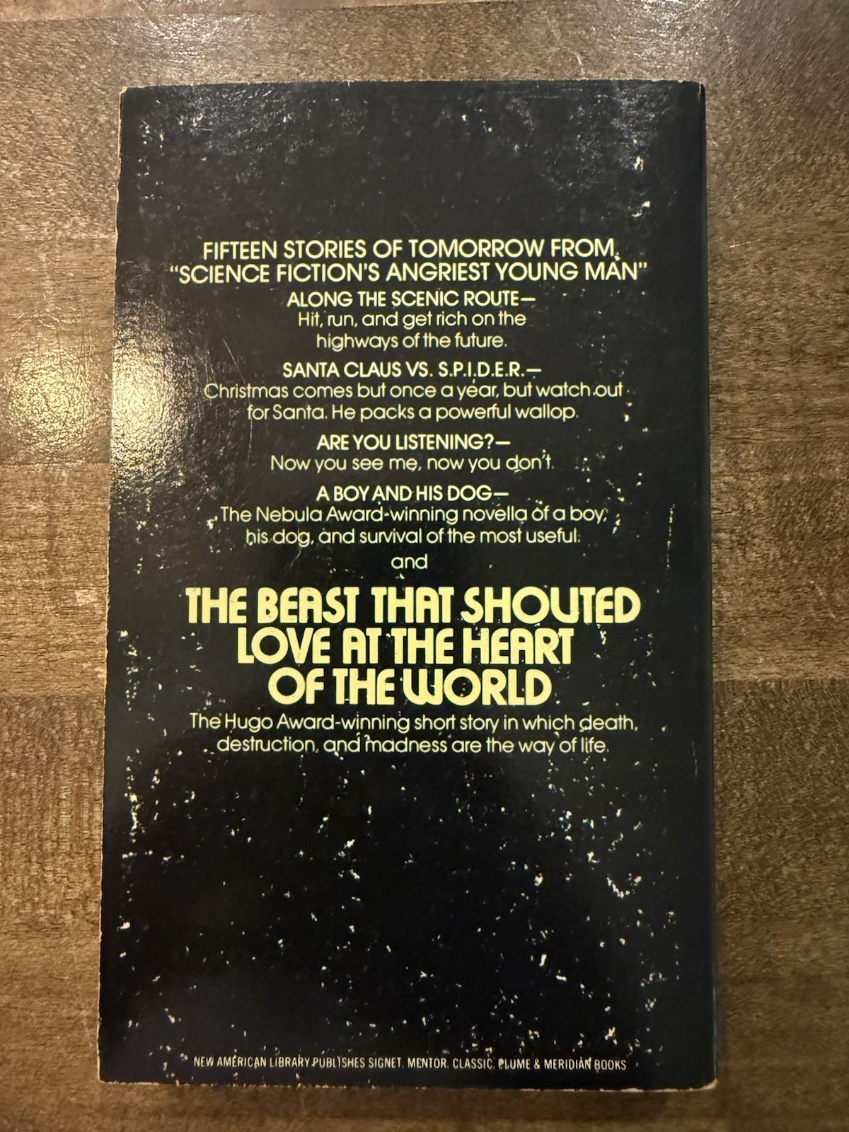 Harlan Ellison Beast That Shouted Love at the Heart of the World PB 1974 Signet