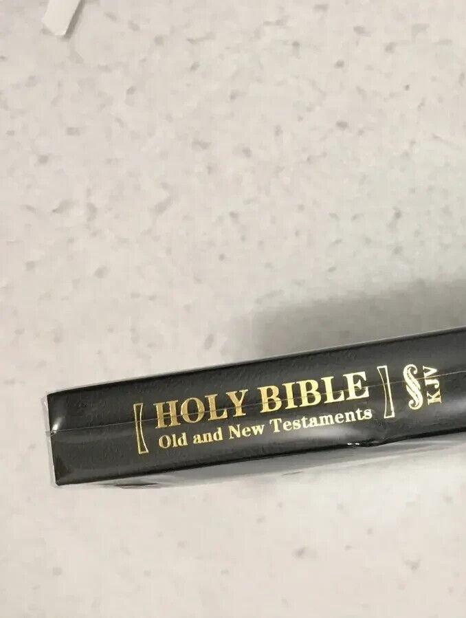 Holy Bible KJV sealed in wrapper Old and New Testament White black Cover CHOICE