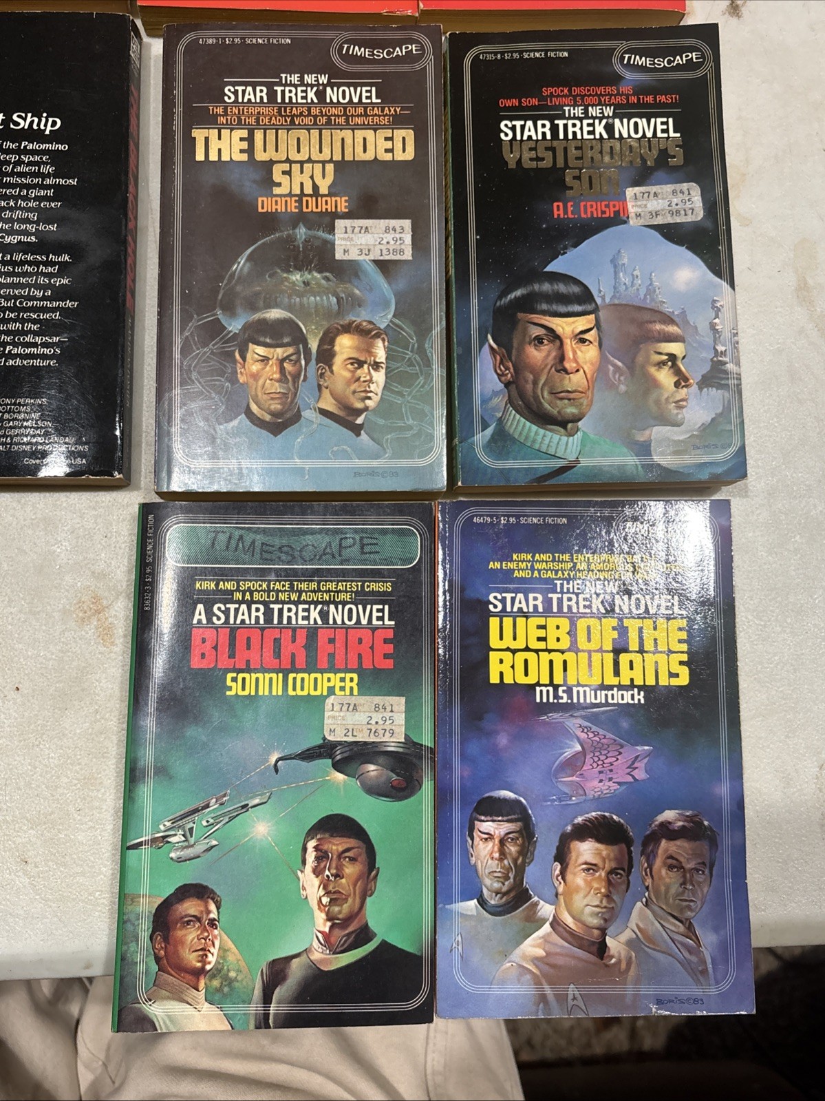 Lot of 21 Vintage Sci-Fi Paperbacks 1970s Space Fantasy Books Star Trek Book Lot