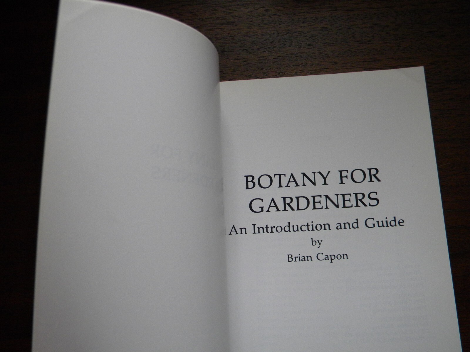 Botany For Gardeners by Brian Capon 1995 PB