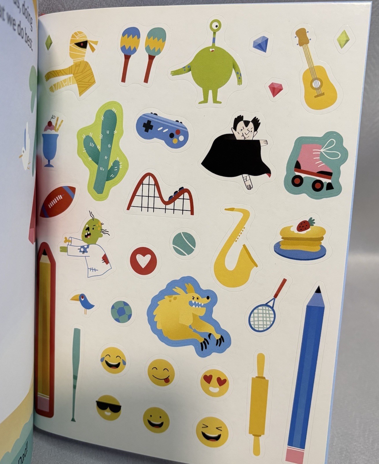 A Book About Dad With Words and Pictures Stickers Father’s Day Gift NEW
