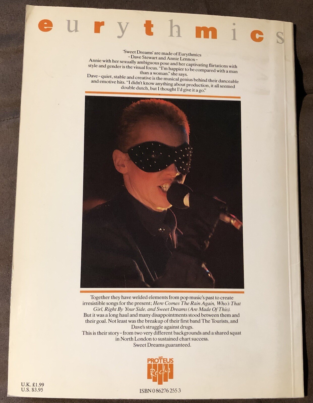 EURYTHMICS By Paul Roland 1984 Proteus Books 32 Pages Pre-owned