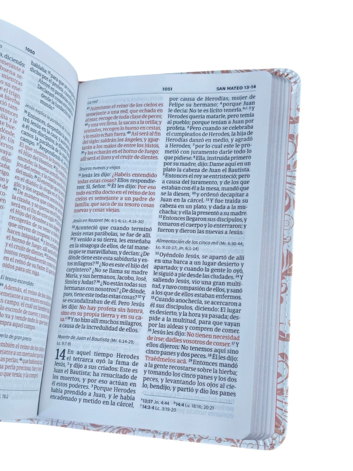 Biblia Reina-Valera 1960 Mis Quince, Rosa y Blanco Símil Piel