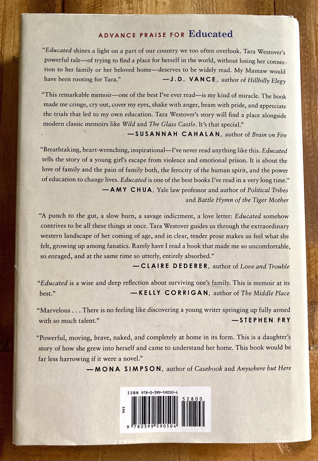 EDUCATED: A MEMOIR by TARA WESTOVER 2018 FIRST PRINTING HC/DJ BYU IDAHO FAMILY