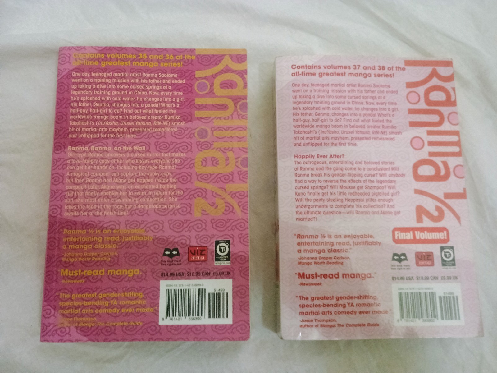 Ranma 1/2 (2-in-1 Edition) Vols 18 & 19 (35, 36 & 37, 38) by Rumiko Takahashi