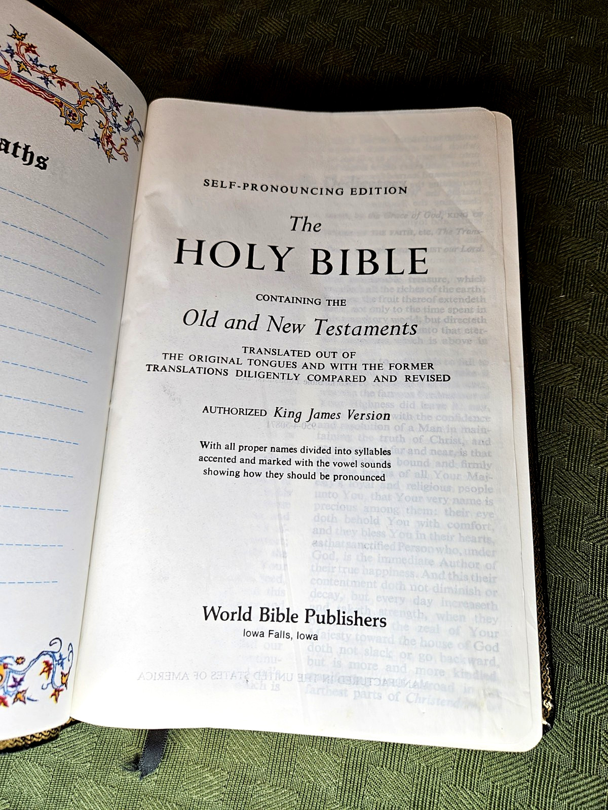 KJV – LARGE Print Reference Holy Bible, Black Genuine Leather, World 956C