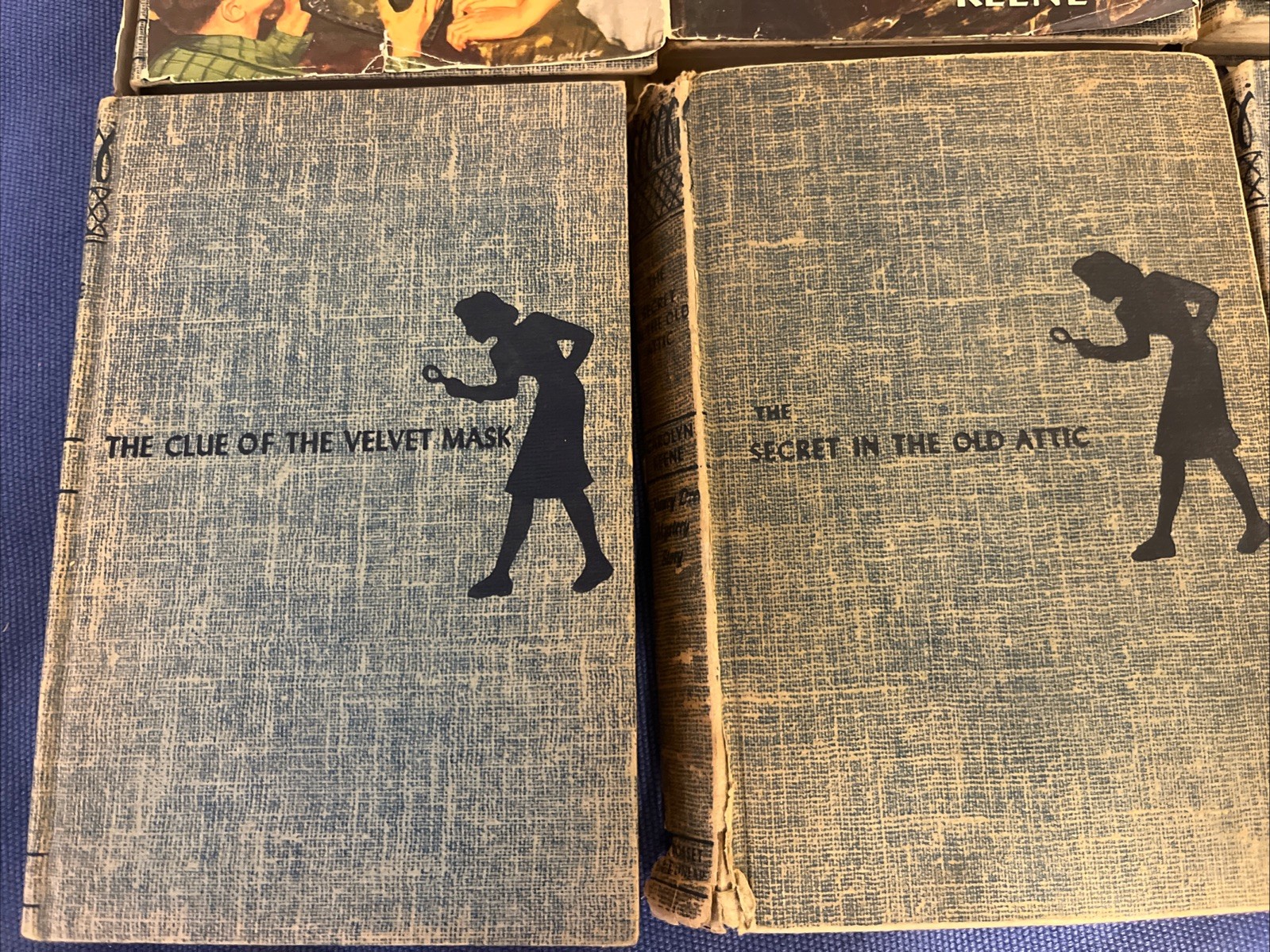 Lot of 6 Nancy Drew by Carolyn Keene Vintage Books. HC From 1940, 50 And 60.