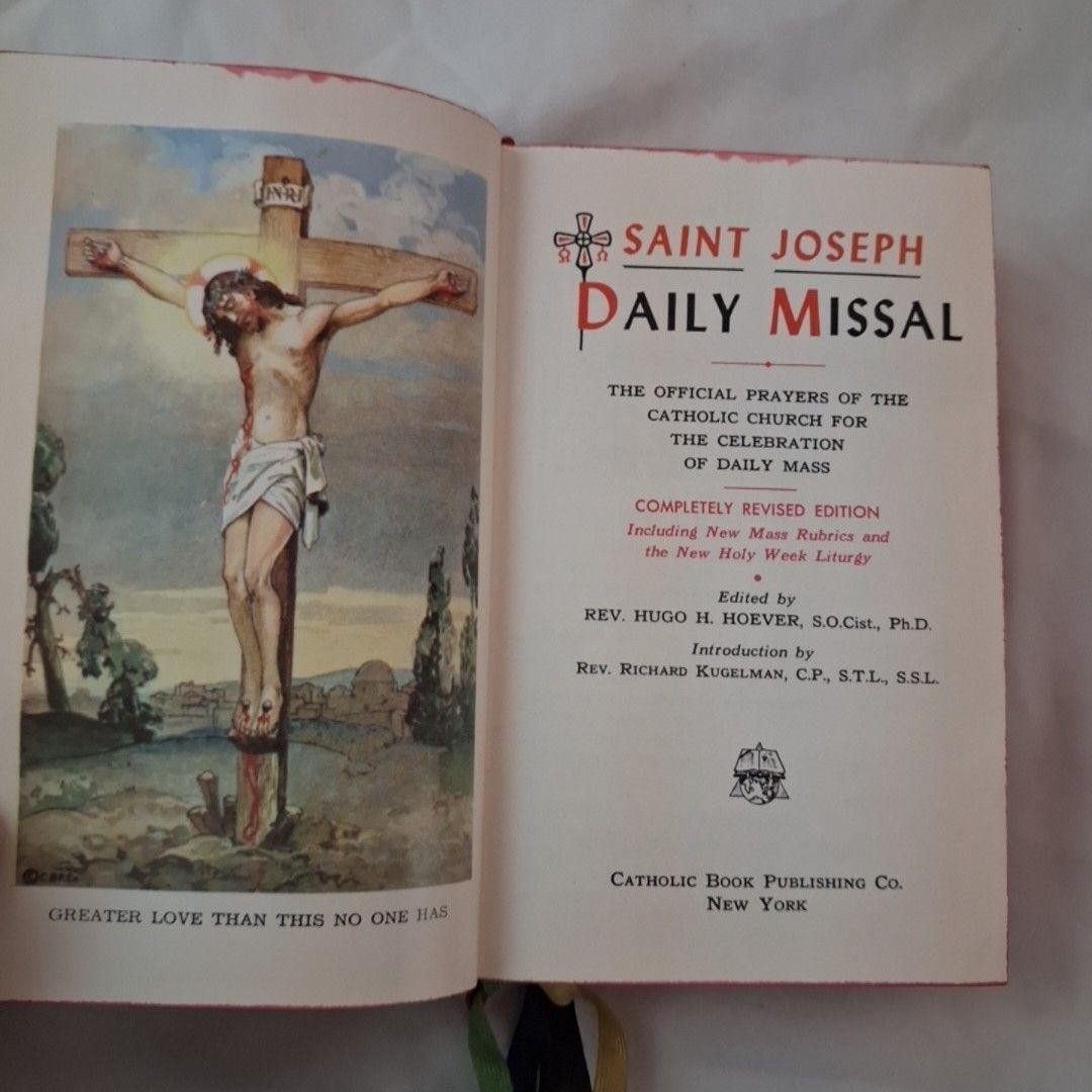 Saint Joseph Daily Missal By Catholic Church Hardcover Illustrated Prayer Book