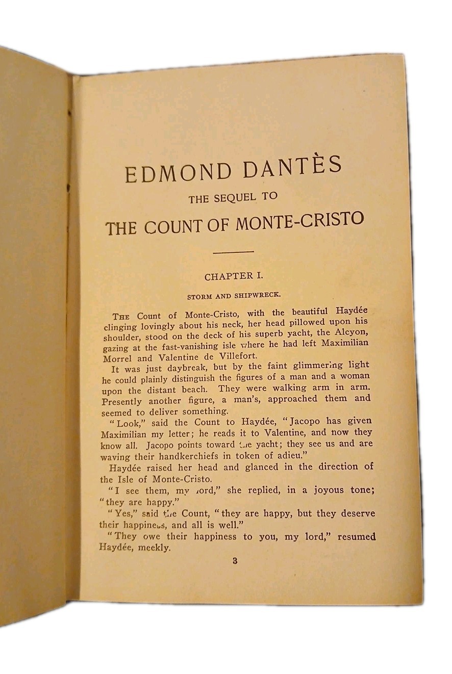 Edmond Dantes by Alexander Dumas (1912, Leslie Judge Company) HC
