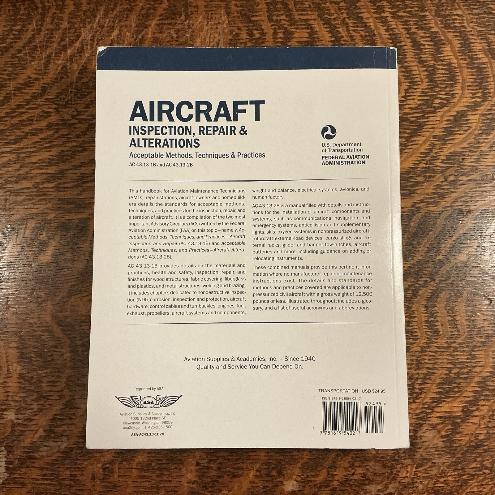 Aircraft Inspection, Repair & Alterations: Acceptable Methods, Techniques & …