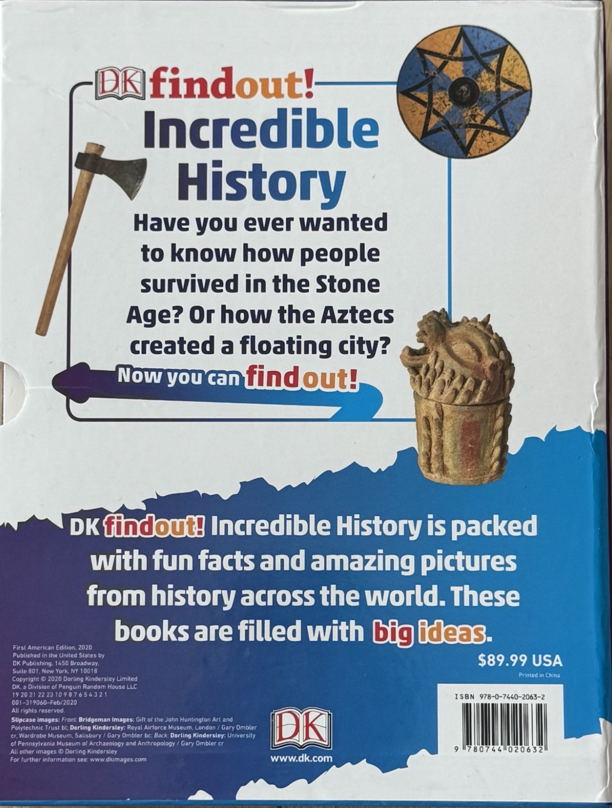 DK findout! Incredible History w 8 Books: Rome, Stone Age, Egypt, WW I-II..