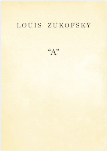 „A“ (New Directions Books) by Zukofsky, Louis