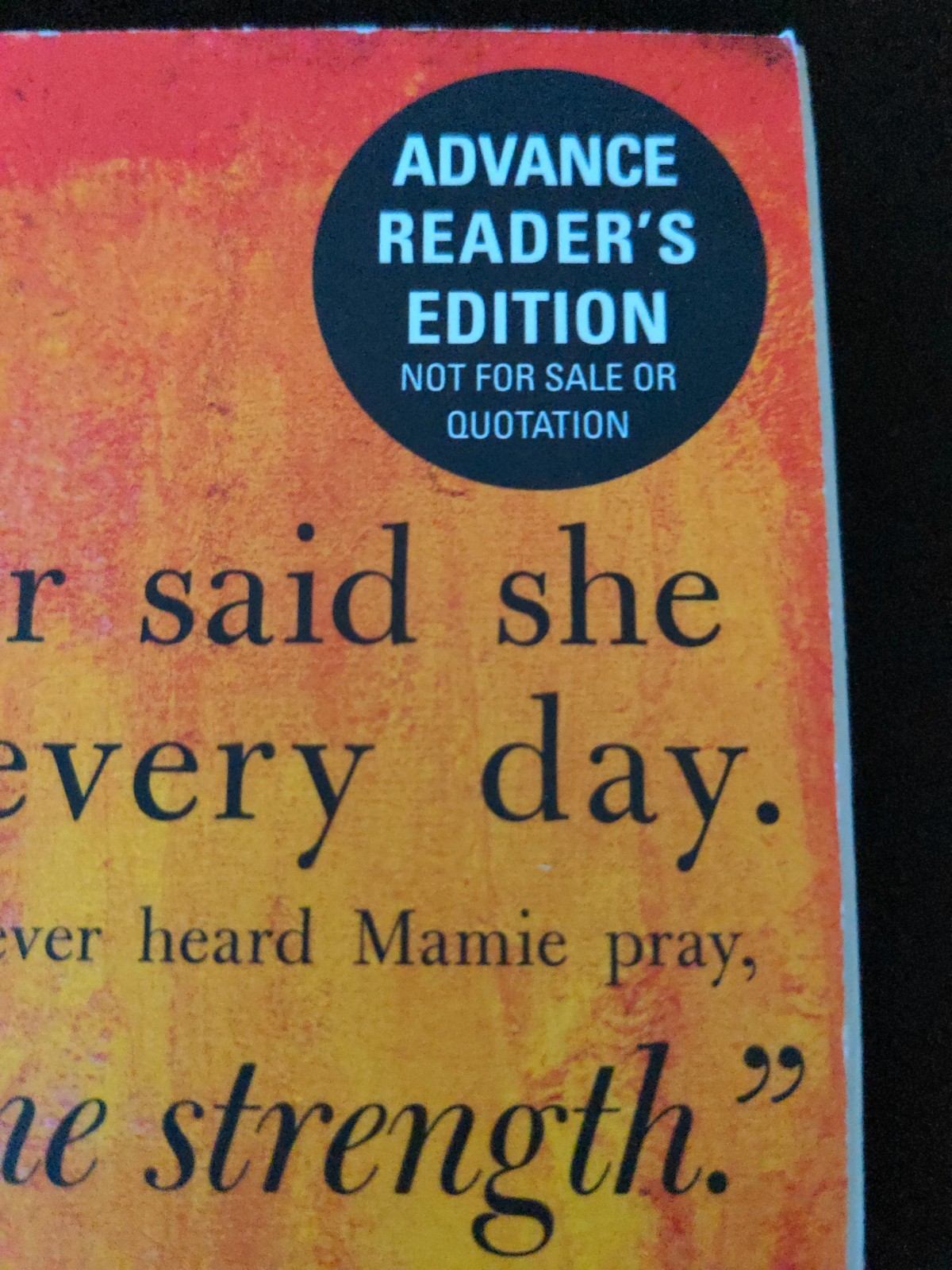 Uncorrected Proof – Whistling Past the Graveyard by Susan Crandall 2013 PB ARC