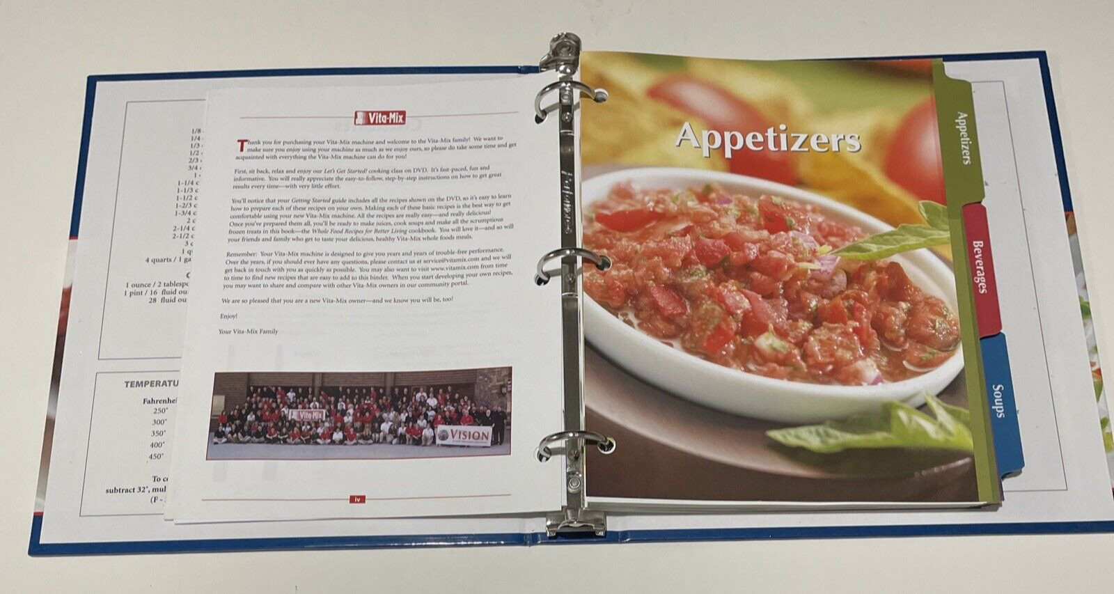 Vita-Mix Whole Food Recipes For Better Living 3-Ring Binder 2007 Cookbook