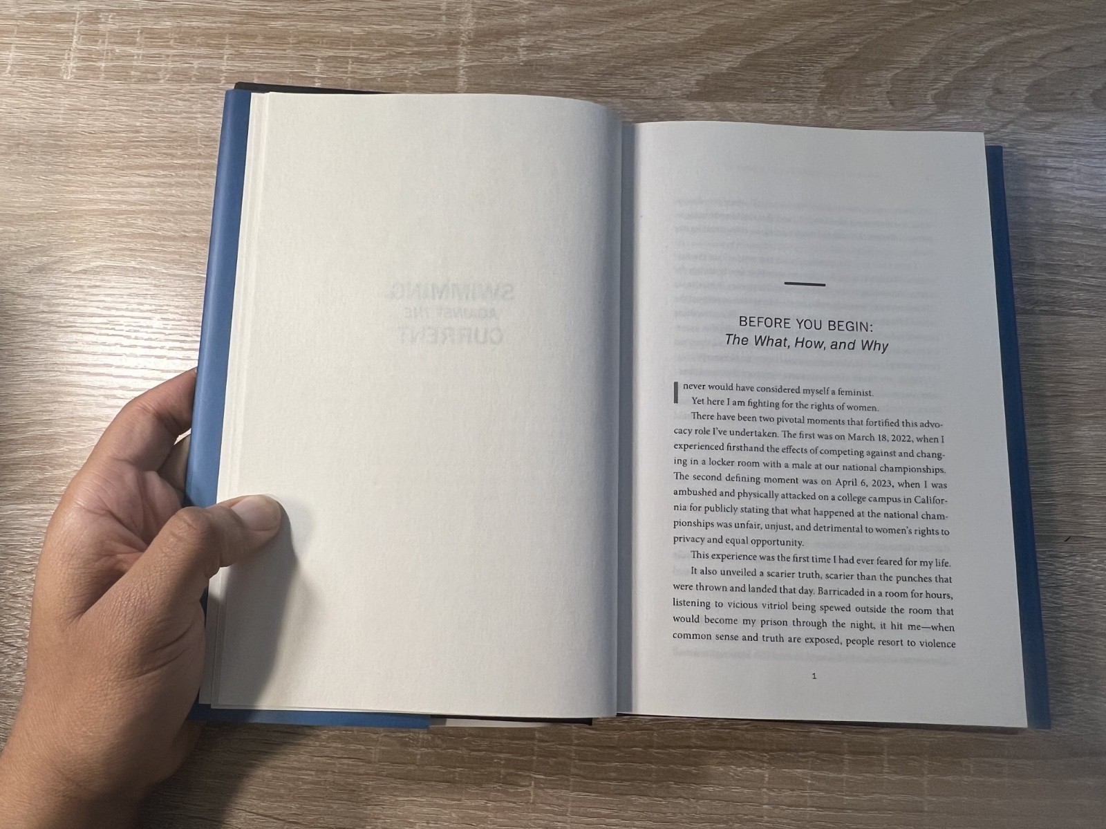 Swimming Against the Current Riley Gaines Hardcover Book 2025 Political Studies