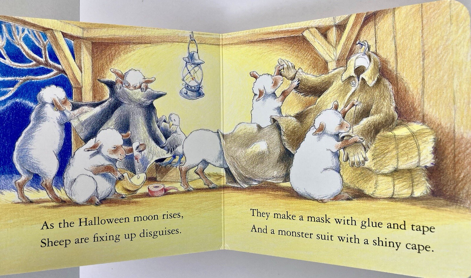 Sheep Trick or Treat by Nancy Shaw E. 1997 Halloween Board Book 5” X 5” 26 Pages