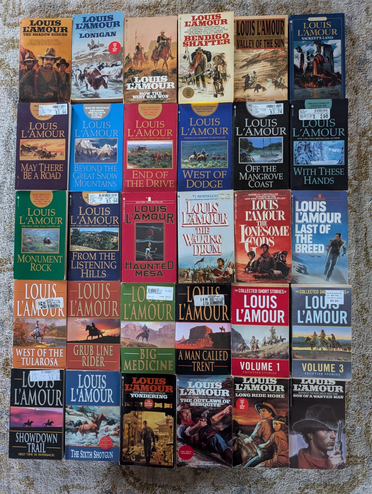 Lot of 30 Louis L’Amour Paperback western Books Novels 1980’s-Early 2010’s