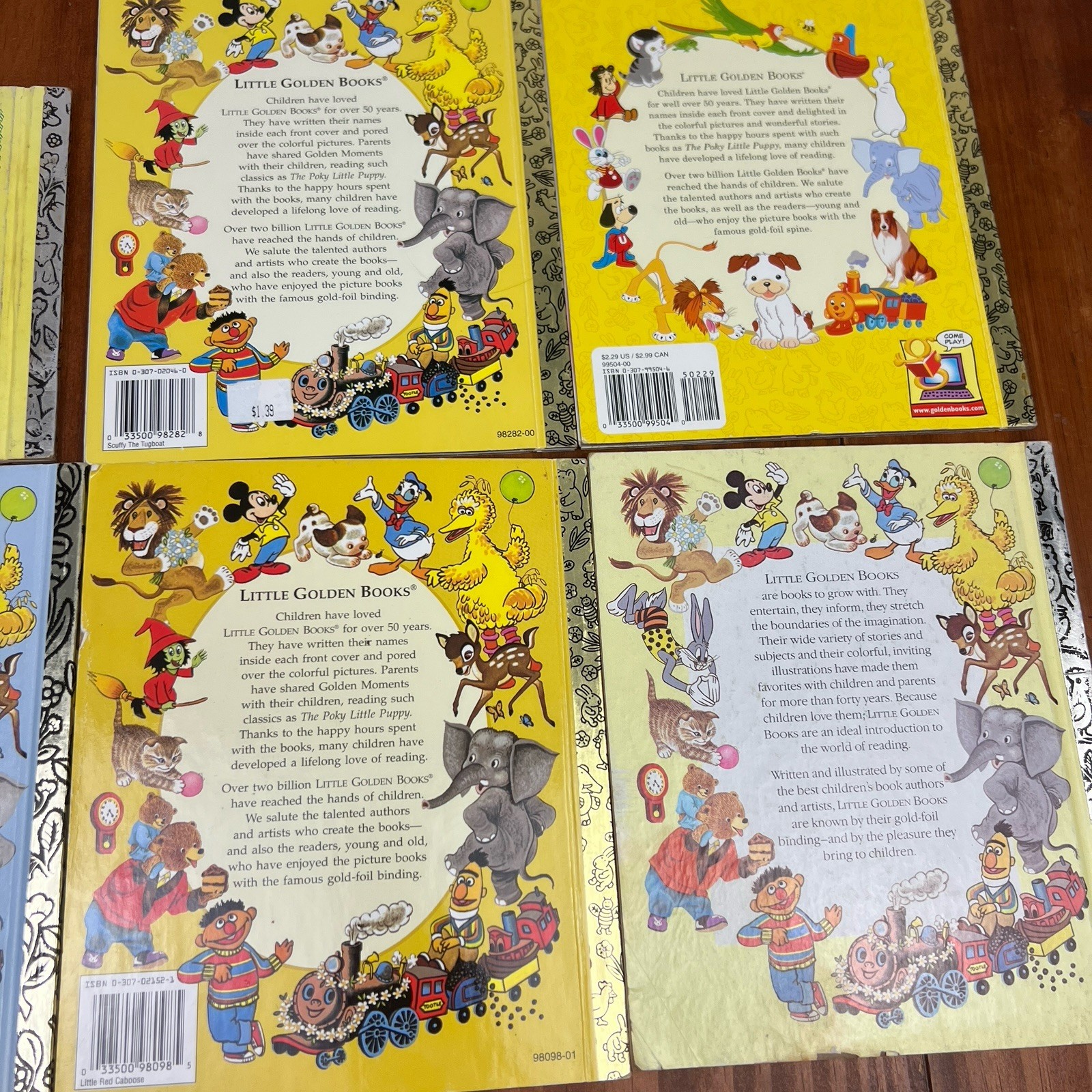 Vintage Little Golden Books Lot Scuffy Tugboat ABC Caboose Scooby Doo