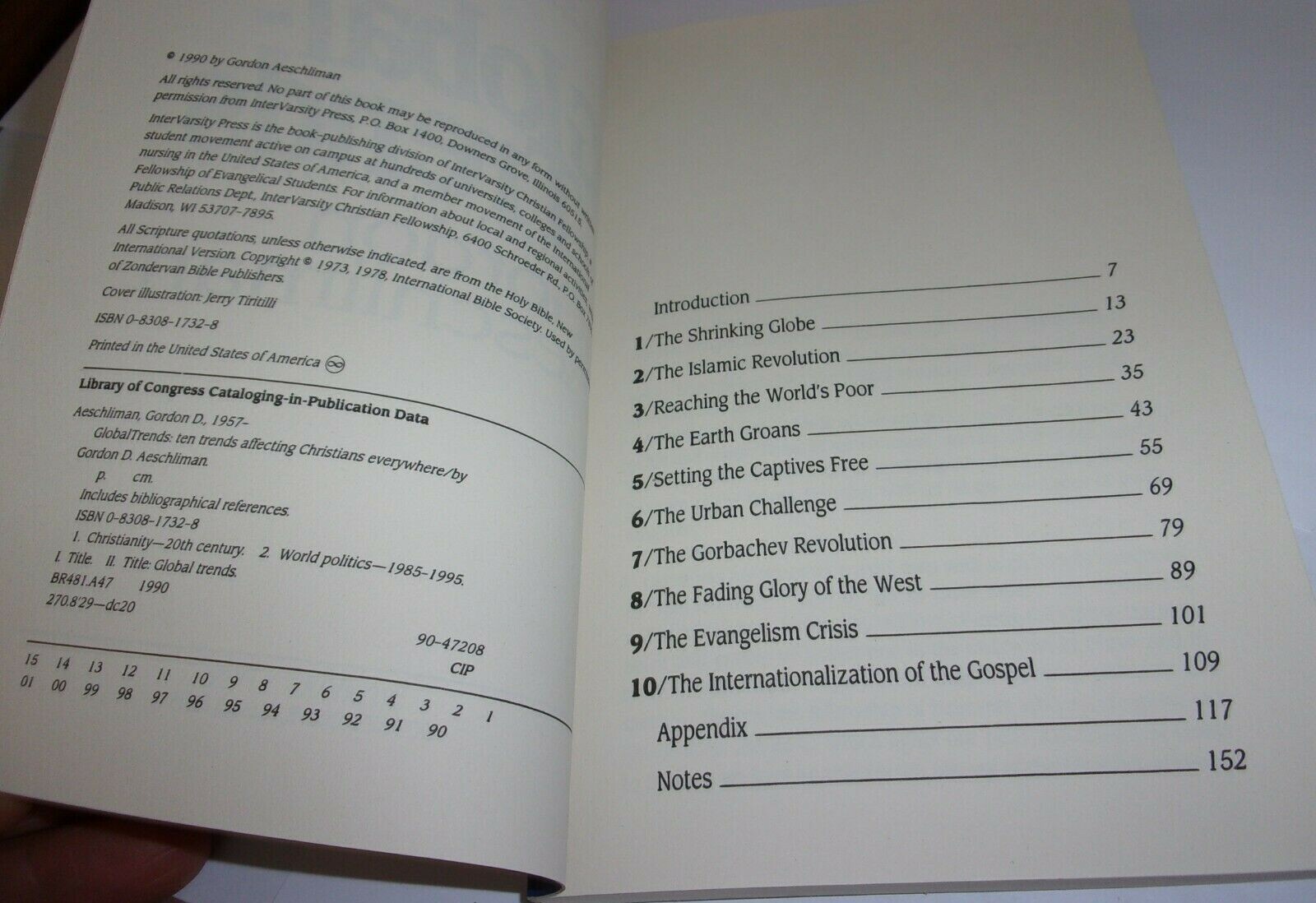 Global Trends, Aeschliman, InterVarsity Press 1990 Good PB